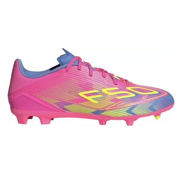 Adidas F50 League FG/MG Soccer Cleats Pink And Yellow IE1291 M Sz 8 Wmns 9 - Picture 1 of 7